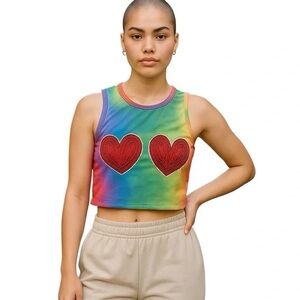 Iron Fist Multicolor Sequin Crop Top